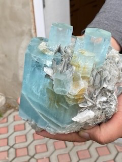 Aquamarine with Iron Mica - RopesandRocks