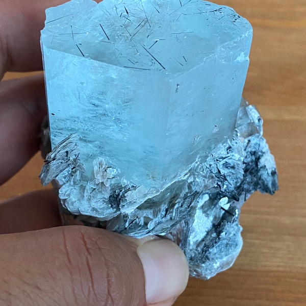 Aquamarine with Mica - RopesandRocks