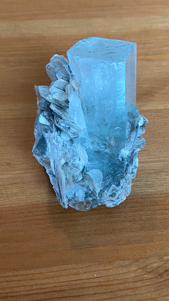 Aquamarine with Mica - RopesandRocks