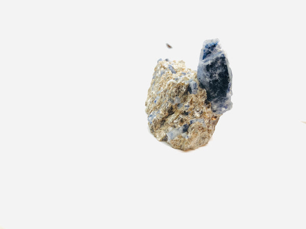 Blue Sapphire on matrix - RopesandRocks