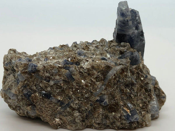 Blue Sapphire on matrix - RopesandRocks