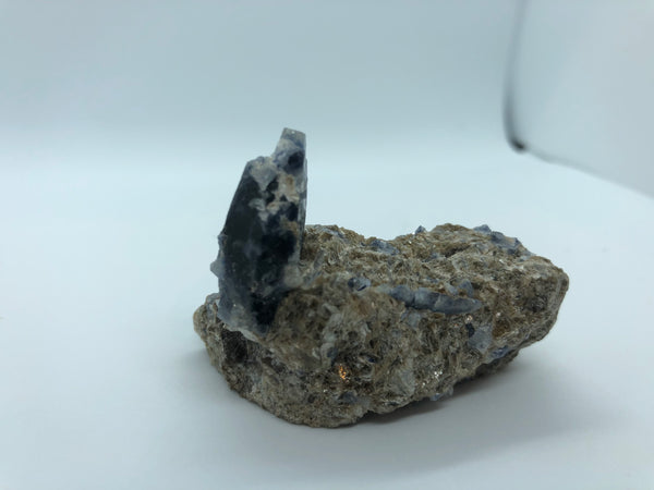 Blue Sapphire on matrix - RopesandRocks