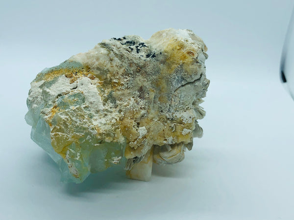 Aquamarine with Albite Crystals and Mica - RopesandRocks