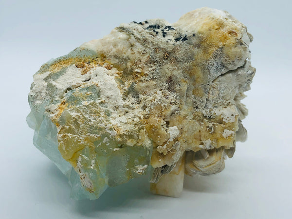 Aquamarine with Albite Crystals and Mica - RopesandRocks