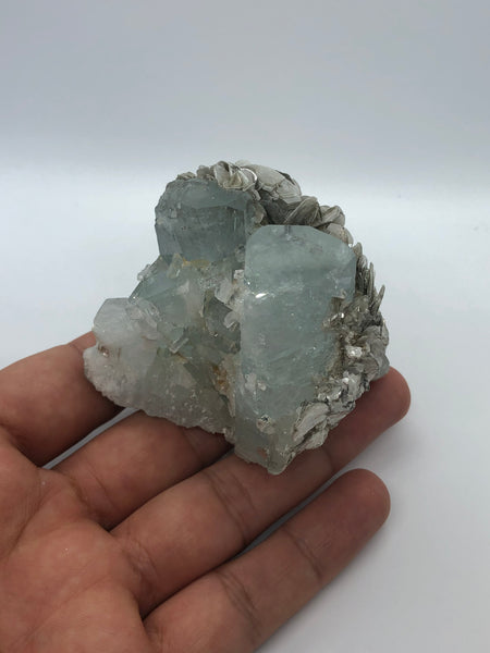 Aquamarine with mica - RopesandRocks