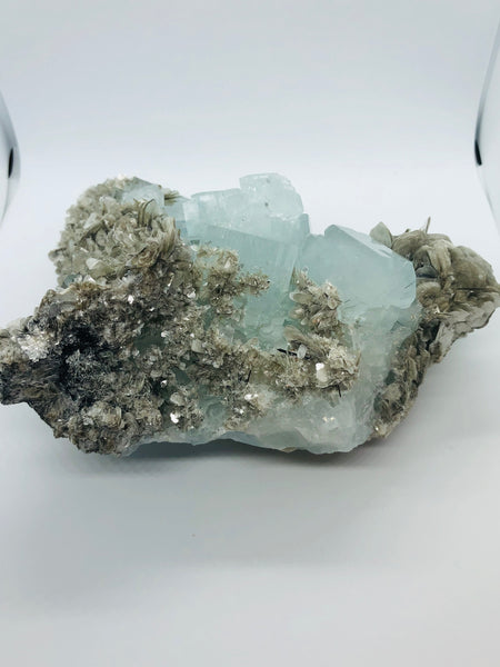 Aquamarine with Mica - RopesandRocks