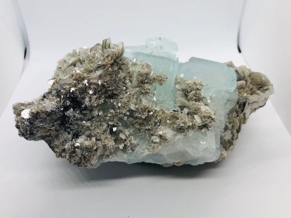 Aquamarine with Mica - RopesandRocks