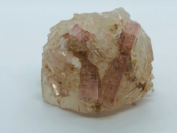 Pink tourmaline with quartz - RopesandRocks