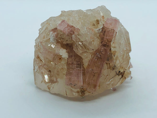 Pink tourmaline with quartz - RopesandRocks