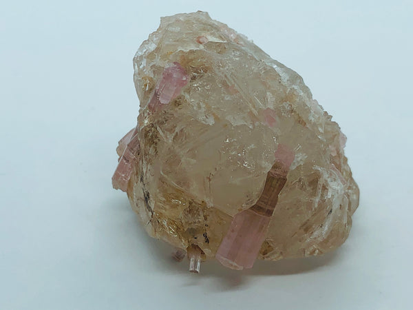 Pink tourmaline with quartz - RopesandRocks