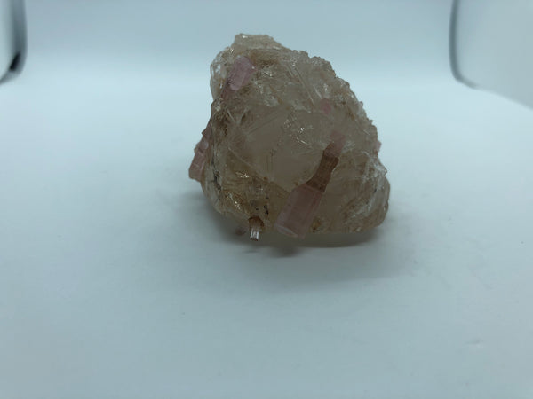 Pink tourmaline with quartz - RopesandRocks