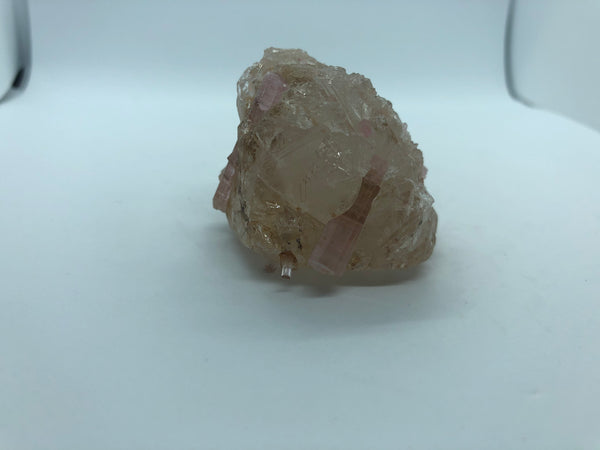 Pink tourmaline with quartz - RopesandRocks