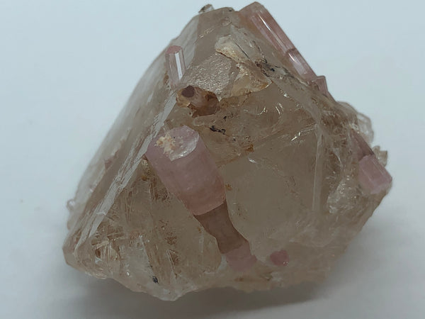 Pink tourmaline with quartz - RopesandRocks