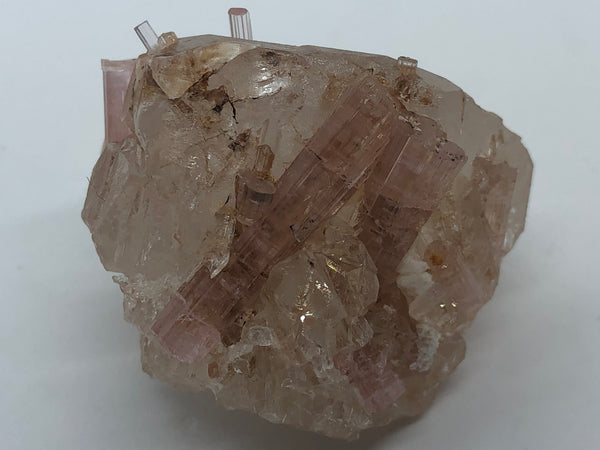 Pink tourmaline with quartz - RopesandRocks