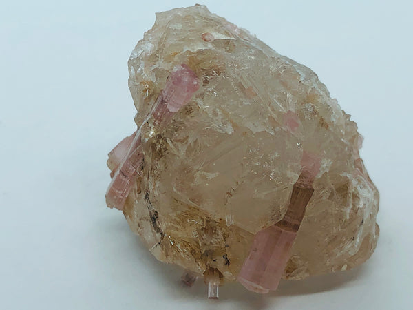 Pink tourmaline with quartz - RopesandRocks