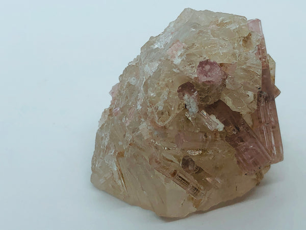 Pink tourmaline with quartz - RopesandRocks