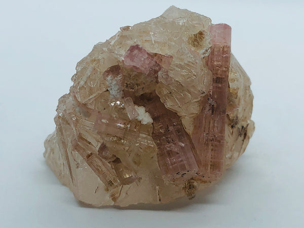 Pink tourmaline with quartz - RopesandRocks