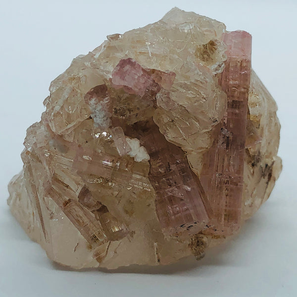 Pink tourmaline with quartz - RopesandRocks