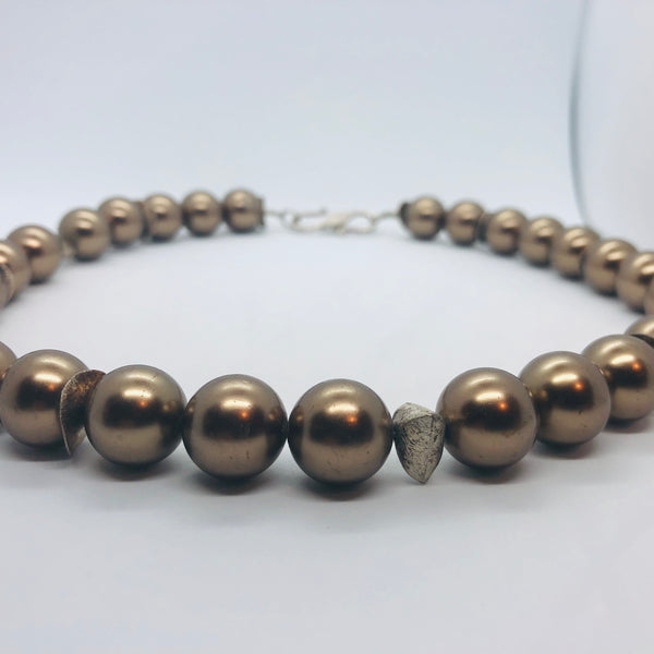 Bronze Pearl Necklace - RopesandRocks