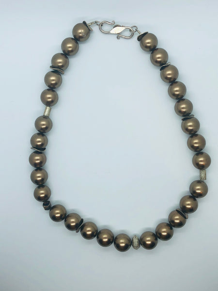 Bronze Pearl Necklace - RopesandRocks