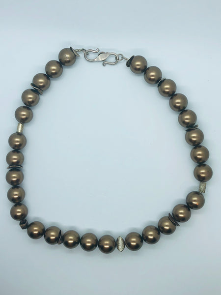 Bronze Pearl Necklace - RopesandRocks