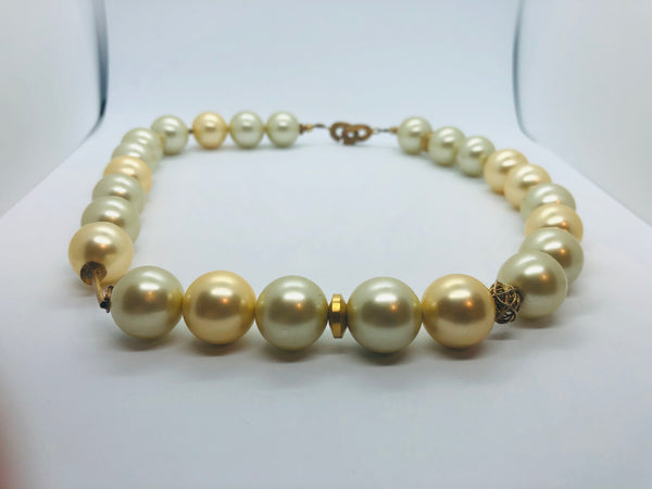 Golden Pearl Necklace - RopesandRocks