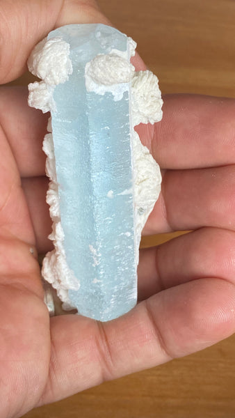 Aquamarine With Albite - RopesandRocks