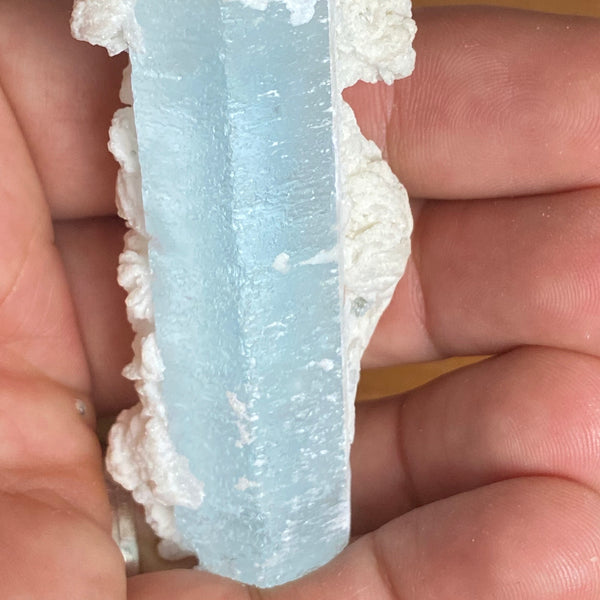 Aquamarine With Albite - RopesandRocks