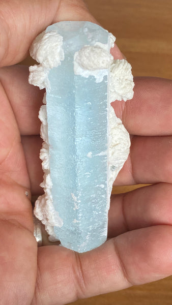 Aquamarine With Albite - RopesandRocks